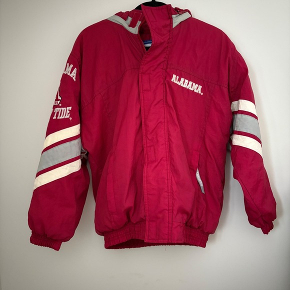Vintage 90s Starter Alabama Crimson Tide Full Zip Puffer Jacket Mens M NCAA Rare